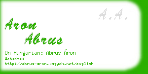 aron abrus business card
